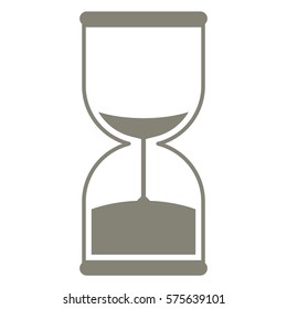 Vector Illustration of Grey Sand Timer Icon

