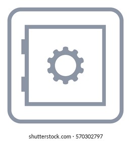 Ilustración vectorial del icono de los dispositivos de seguridad grises
