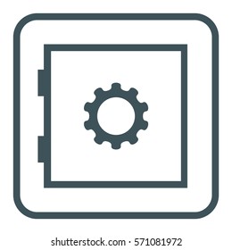 Ilustración vectorial del icono de los dispositivos de seguridad grises
