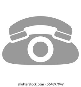 Vector Illustration with Grey Telephone Icon
