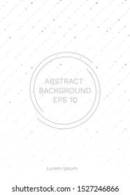 Vector illustration of grey-white abstract geometric background. Innovation backdrop with circle empty space for your text. Creative minimal design template. Seamless pattern in eps10 file.