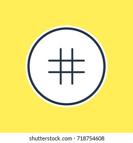 Vector Illustration Of Grid Outline. Beautiful Application Element Also Can Be Used As Lattice Element.