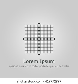 Vector Illustration Of Grid Square Sign Icon On Grey Background.