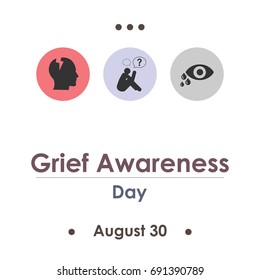 vector illustration for grief awareness day in August