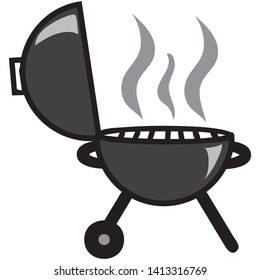 Vector illustration of a grill icon or symbol