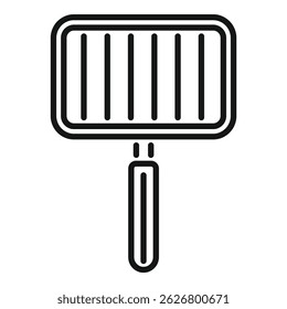 Ilustração vetorial de uma grelha em um estilo de arte de linha simples isolado em um fundo branco
