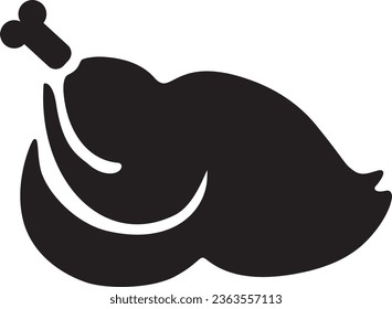 vector illustration of grilled chicken on transparent background
