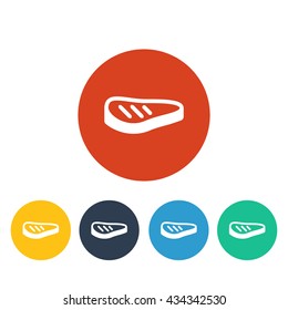 Vector illustration of grilled meat icon