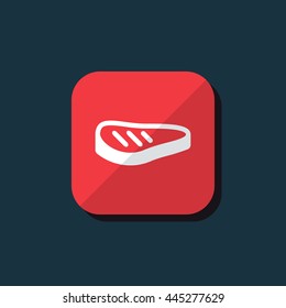 Vector illustration of grilled meat icon