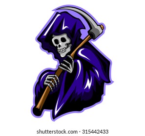 Vector illustration of grim reaper 
