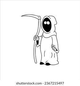 vector illustration of the grim reaper character