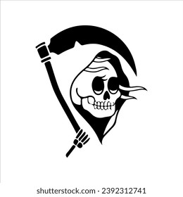 vector illustration of the grim reaper character