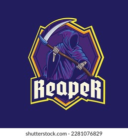 Vector illustration of grim reaper with premium quality stock vector