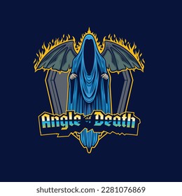 Vector illustration of grim reaper with premium quality stock vector
