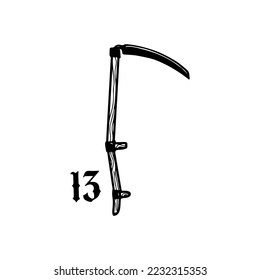 Vektorgrafik von grimmiger Papierwaffe