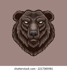 Vector illustration of grizzly bear