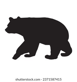 Vector Illustration of Grizzly Bear Silhouette