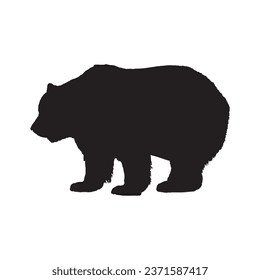 Vector Illustration of Grizzly Bear Silhouette