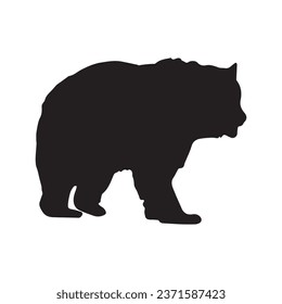 Vector Illustration of Grizzly Bear Silhouette