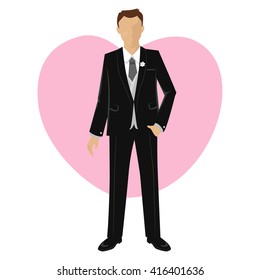 Vector Illustration of Groom