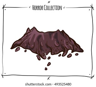 vector illustration with ground grave on white background