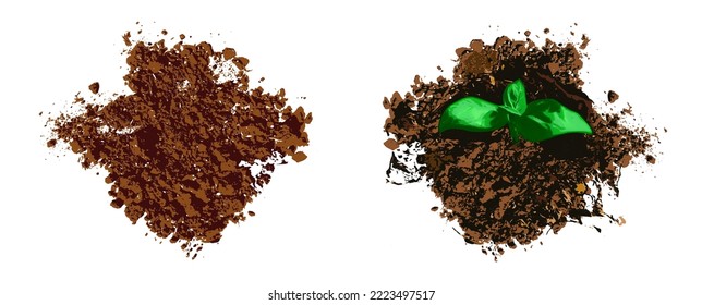 Vektorgrafik des Bodens mit Pflanzen. Weltbodentag