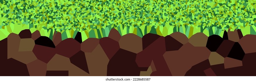 Ilustración vectorial del suelo con planta. Día mundial del suelo