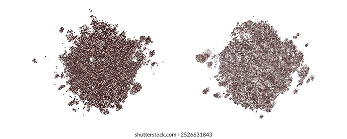 Vector illustration of ground with plant. World soil day