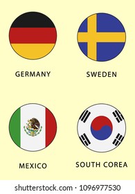 Vector illustration of a Group F