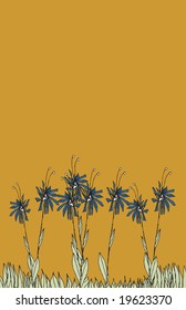 vector illustration of a group of flowers