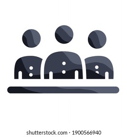 vector illustration of group icon, illustration for company, crowd.  flat minimalist design eps 10