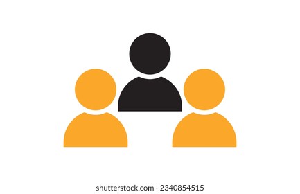 vector illustration of group icon, group icon vector, people icon vector, group people icon, crowd symbol