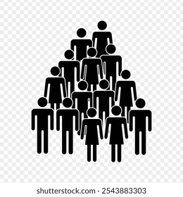 Vector illustration of group of people icon on transparent background