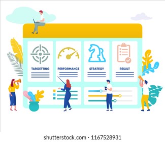 vector illustration group of people learning seo concept, can be use for landing page, web, ui, banner, poster, template, flyer, wallpaper