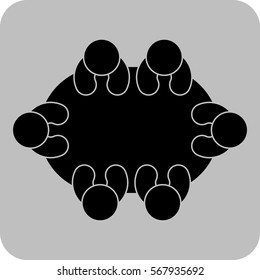 Ilustración vectorial del icono de tabla de personas de grupo
