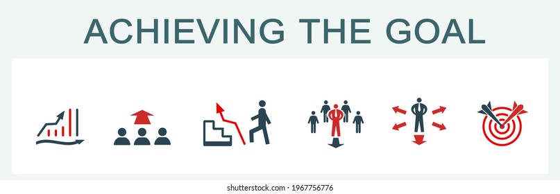 Vector illustration of a group, a set of icons, miniature infographics in one style, business, Finance and marketing. Web planning, business meeting, negotiations, strategy, presentation, and teamwork