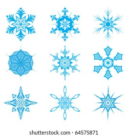 Ilustración vectorial del copo de nieve del grupo