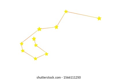 Vector illustration of a group of stars in the sky Carina