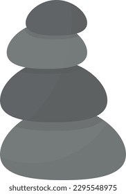 Vector illustration of a group of stones on top of each other in perfect balance. Balanced stones.