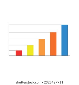 Vector illustration of growing column graph.