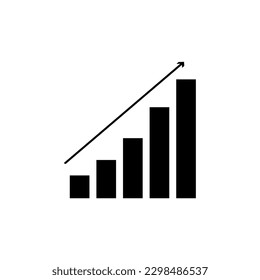 Vector illustration of a growing graph.