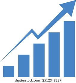 vector illustration of growth chart