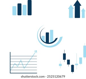 vector illustration of growth charts,growth logo,up arrows,on a transparent background,profit growth
