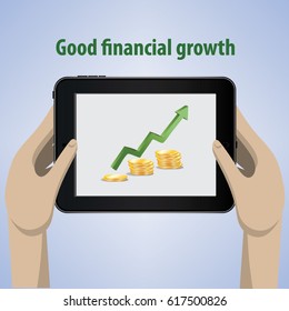 Vector illustration of growth finances