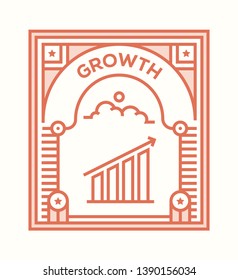 VECTOR ILLUSTRATION AND GROWTH ICON CONCEPT