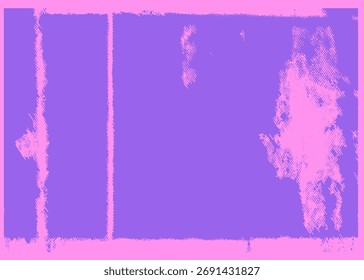 Ilustración vectorial en estilo abstracto grunge con Formas ásperas e irregulares. La paleta de colores utiliza rosa pastel y púrpura. La Imagen tiene un aspecto angustiado y texturizado con bordes y formas audaces.