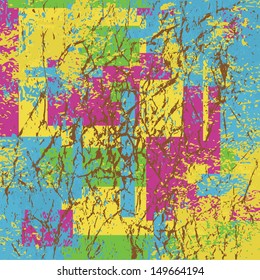 Vector illustration of a grunge background/texture with geometrical shapes as a base