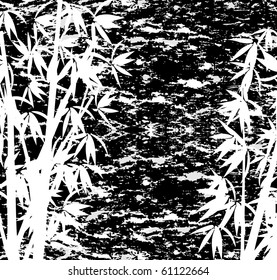 vector illustration of a grunge bamboo.