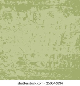 Vector illustration of grunge brick wall background. Green.