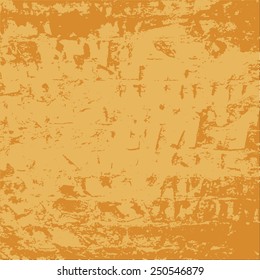 Vector illustration of grunge brick wall background. Orange.